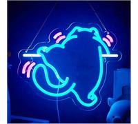 Neon Lamp Cat Shaped Neon Sign LED Light Wall Decor for Bedroom Pet Shop Room Decoration 34.8x29.5cm