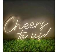 neon lamp "Cheers To Us" Wall Decor for Lovers Party Wedding Engagement Valentine's Day