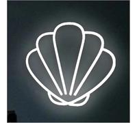 neon lamp Colorful Letters Interior Lighting Sea Shell Neon Signs for Girls(White)