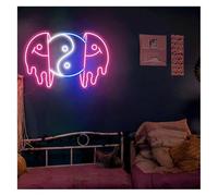 neon lamp Distorted Smile Face Neon Sign with Adjustable Brightness 35cmx55cm(F)