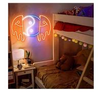 neon lamp Distorted Smile Face Neon Sign with Adjustable Brightness 35cmx55cm(G)
