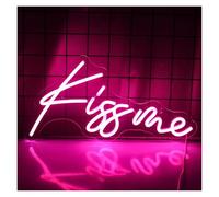 neon lamp Kiss Me for neon Sign for usb Powered Dimmable for pink Letter LED Lights 22cm×40cm