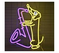 Neon lamp loanword Sign Lamp Dog Play for Jazz Neon Led Light for Wall Decor for Music Party Studio Musical Store(32X42cm)