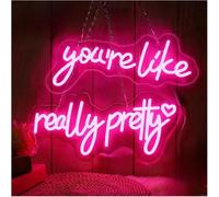 neon lamp Neon Sign For Pink You're Like Really Pretty With Dimmable LED Light For Wall Decor