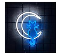Neon Lamp Neon Signs Decor Sign in The Shape of a Moon cat