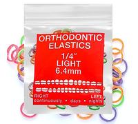 Neon Latex 100 counts Intraoral Elastic Bands Orthodontic Elastics Dental Rubber Bands Made in US Light 1/4'', Neon Latex