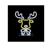 Neon LED Christmas Reindeer Light Sign Small Table Top Decoration 25cm