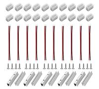 Neon LED Light Strips Accessories Kit, 10 Mounting Clips, 10 Wires, 20 Flex End Caps, 20 Screws for 6x12mm Silicone Outdoor Neon Rope Lights, Bedroom, Gaming Room, Kitchen, Home, Indoor DIY Decor