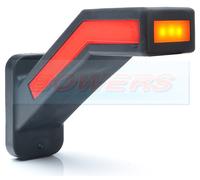 Neon LED R/H Red White Amber Rubber Stalk End Outline Marker Light Lamp Trailer