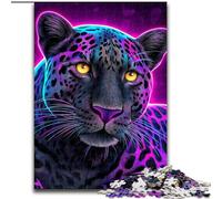 Neon Leopard JigsawPuzzle 1000 Pieces for Adults, Challenging To Complete But Fun And Humorous Birthday Present, Gifts, Wall Art 50x75cm