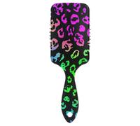 Neon Leopard Print smooth brushes for black womened wet dry brush for thinning hair with Ergonomic handle cepillo anti frizz para cabello