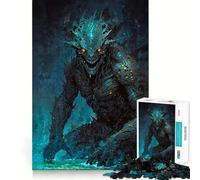 Neon Leviathan 1000 Pieces Puzzles for Adults Mind Exercise Toy Peaceful Time Design Assembly Creative Gift (38x26cm)