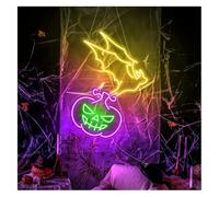 Neon Light Bat for Pumpkin Neon Sign with Adjustable Brightness 38cmx52cm(E)