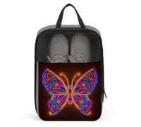 Neon Light Butterfly Shoe Bag for Travel Daily Use Anti-dust Storage Carrier Golf Shoe Pouch