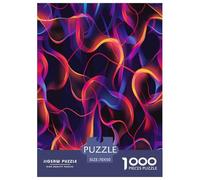 Neon Light Curve Jigsaw Puzzles for Adults Challenging Puzzle Games The Impossible Challenge 1000 Piece Difficult Hard Jigsaw Puzzles for Man And Woman with Letters on Back 70x50cm/1000pcs
