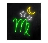 Neon light For neon Sign Decorative Wall Lamp In The Shape Of Zodiac, Virgo, Moon