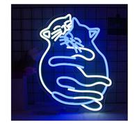 Neon light Hug The Cat for neon Sign Two Cats Light For Bar Party Bedroom Home Pet Shop Valentine's Day(B)