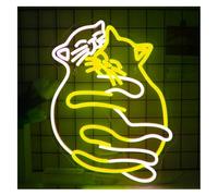 Neon light Hug The Cat for neon Sign Two Cats Light For Bar Party Bedroom Home Pet Shop Valentine's Day(C)