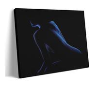 Neon Light Illuminated Naked Girl Silhouette in The Dark Poster Poster Vintage Art, Wall Canvas, Decoration Aesthetic, Living Room, Kids Room Dormitory, Cafe, Bathroom, Suitable for Bedroom, Gym, Cool