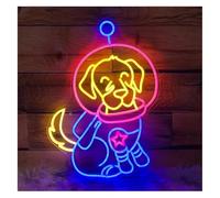 Neon Light Sign Astronaut Dog Neon Light Suitable for Kids Room 42cmx57cm