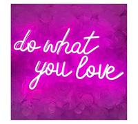 neon light sign Do What You Love Drunk In Love for neon Sign LED Birthday Bachelorette Party Home Room Shop Bar Wall Decor(Pink)