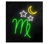 Neon Light Sign For neon Sign Decorative Wall Lamp In The Shape Of Zodiac, Virgo, Moon, for star