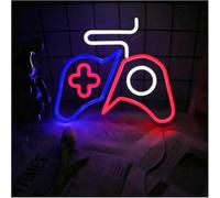 Neon Light Sign Game Console Neon Lights Gaming Zone Signs Wall Decor Gamepad 27.38×32cm