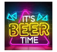Neon Light Sign It's Beer TIME Neon Sign for Bar Store Party Wall Decor 40x32cm