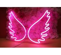 Neon Light Sign LED Night Lights USB Operated Decorative Marquee Sign Bar Pub Store Club Garage Home Party Decor (Angel wing pink)