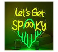 Neon Light Sign Let's Get Spooky for neon Sign LED Light Ghost Decoration Lamp for usb Powered 32cm×38cm