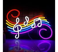 Neon Light Sign Musical Notes Neon Led Signs Bedroom Decoration Wall Lamps For Music Studio Party Decor Bar Club