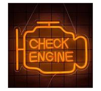 Neon Light Sign Neon Check for engine Sign Garage Decoration Auto Repair Shop 40cm×30cm