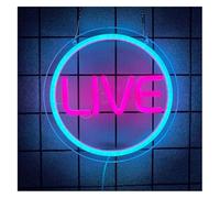 neon light sign Neon Light Decoration Live for neon Sign Blue Circle LED Dimmable