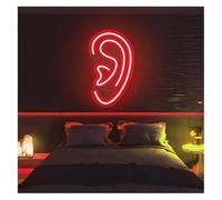 neon light sign Neon Lights Human Ear Adjustable Brightness Suitable For Studio Home 48cmx28cm(C)
