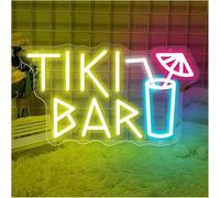 neon light sign Neon Sign TIKI Bar Signs For Wall Decor The Dimmable For Movie Home Club(23cmx40cm)