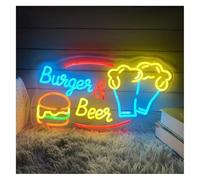 neon light sign Neon Signs Decor Sign Burger & Beer