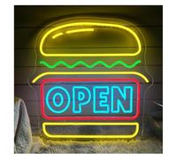 Neon Light Sign Neon Signs Decor Sign Burger Open
