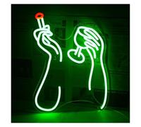 neon light sign Neon Signs Stop Thinking Start Drinking Sign Personalized Led Lights Bar Room Home Studio Restaurant(B)