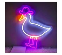 Neon Light Sign Sign Lamp Cowboy Goose Neon Silly Duck Led Engrave Light Room Pet Themed Spaces Decor 45cm(A)