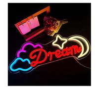 neon light sign Sign Lamp Sweet Dreams Cloud Neon for Bedroom Wedding Birthday Party Wall Decoration 17.3cm×45cm(B)