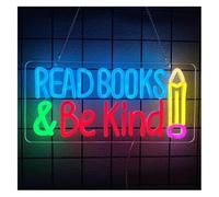 neon light sign Sign neon Read Books Be Kind Light For Student