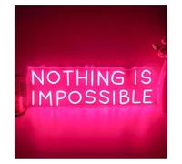 neon light sign Soothing Atmosphere Lamp Nothing is Impossible, Neon Sign, Personalized Wall Decor(65X20CM)