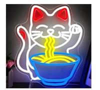 neon light sign Soothing Atmosphere Neon Light Sign Lamp Cat Tea Milk Powered by, for Ideal for Decoration(29cmx31cm)