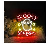 Neon Light Sign Spooky Ghost Neon Light Suitable for ival Party Wall 46cm