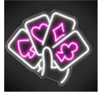 Neon light Soothing Atmosphere Lamp Poker Neon Signs for Game Room, Clubs, Bars, Restaurants
