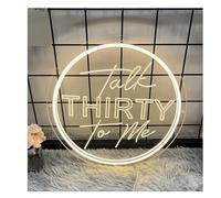 Neon light Talk Thirty To Me Carved for neon Sign Flexible Night Light for Party Room Wall
