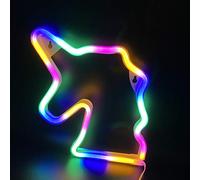 Neon Light Unicorn Shaped Neon Sign LED Night Lamp for Home Bedroom Wall Decoration Party Supplies, Cool Christmas Birthday Gift for Children Kids Girls