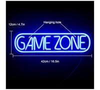 Neon lighting Play Room Neon Sign Colorful Lights Home Game For Party Gaming Zone Birthday Bedroom(Blue 42x12cm)