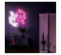 Neon lights decor Neon Sign Koi Fish with Adjustable Brightness 51cmx76cm(D)
