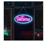 Neon lights For neon Sign Welcome Illuminated Signs,Powered,for ideal for Store Wall Decoration
